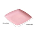 thumbnail image 3 of Square Dinner Plates, Plastic Picnic Plates Reusable, Square Dessert Snack, Lunch Appetizer Salad Plates, Kitchen Dinnerware Dishes for Camping Party Grill, 3 of 7