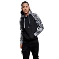 thumbnail image 2 of G-Style USA Men's Heavyweight Contrast Raglan Sleeve Fleece Pullover Hoodie Sweatshirt MH13112 - Black/Gray Camo - Large, 2 of 5