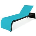 thumbnail image 4 of Topbuy Causeuse Longue Inclinable d'Extérieur en Rotin Réglable, 2 Pcs, avec Coussins Turquoise, 4 of 5