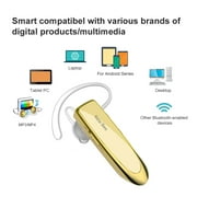 New Bee Bluetooth Headset 24Hrs Talk Time 60 Days Standby Wireless Earpiece with Microphone, Gold
