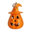 thumbnail image 2 of PALIFEUR Halloween Pumpkin Lantern, Jack O Lantern Pumpkin with Handle-Ropes, light up Pumpkin Lanterns for Outdoor Halloween Decorations, (4.7 x 3.1 Inch), 2 of 6