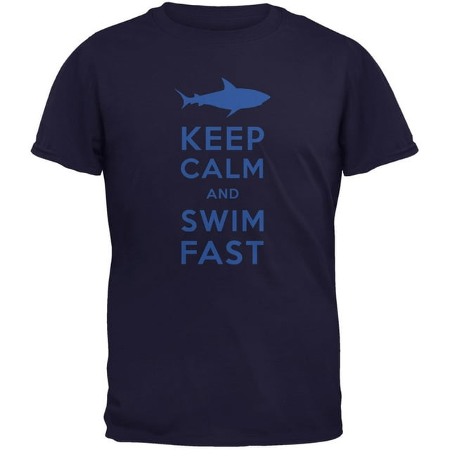 T-Shirt Jeunesse Marine "Keep Calm and Swim Fast"