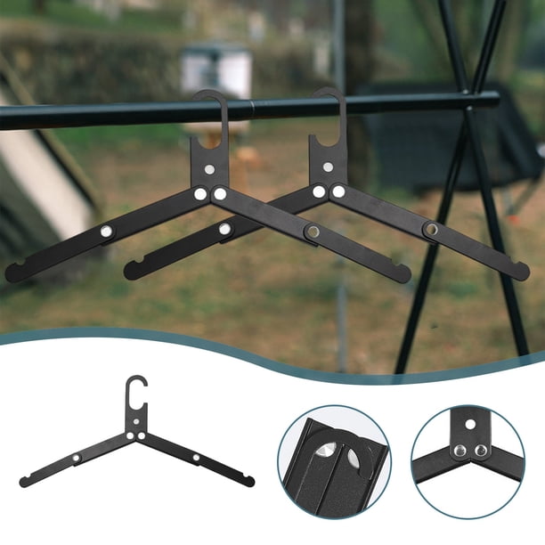 Tendedero portátil plegable de aleación de aluminio | Tendedero ligero y plegable con ranuras resistentes al viento | Resistente a la corrosión, ideal para acampar al aire libre y viajes de n