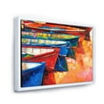 thumbnail image 3 of Designart 'Boats During Warm Colourd Sunset In The Harbor II' Nautical & Coastal Framed Canvas Wall Art Print, 3 of 5