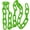 Green, variant on 2006 5ft Medium Blue Plastic Bird Toy Chain Mandarin Bird Toys by M&M