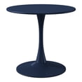 thumbnail image 5 of WestinTrends Playa 31.5" Round Outdoor Indoor Metal Cocktail Dining Table, Navy Blue, 5 of 11