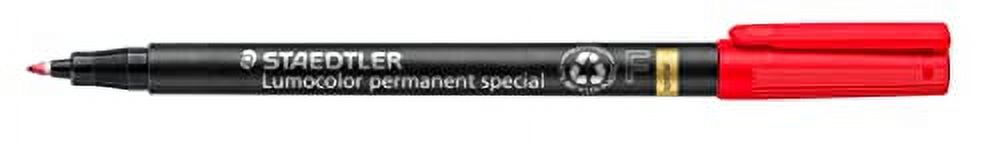 Staedtler Lumocolor Special, Fine, Permanent Marker For Coated surfaces and Glass, Red 319 F-2
