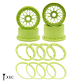 thumbnail image 2 of FLMLF Nylon Front and Rear Wheel Hub Rim Beadlock Ring Set Green For 1/5 HPI RV KM GTB 5B RC CAR PARTS, 2 of 5