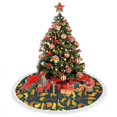 Christmas Tree Skirt, funny cat Christmas Tree Decorations Indoor, Tree