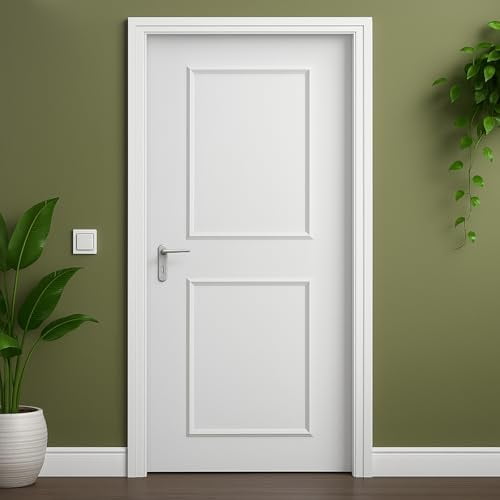 1 Set Peel and Stick Door Moulding Trim Kit Premade Wall Moulding Panels Flexible Self Adhesive 3D Wainscoting Panels for Mirror Window Frame Decor (16"x20")