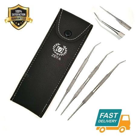 4 Piece Professional Cuticle Pusher Trimmer Cutter Nipper Remover for (The Best Cuticle Nippers)