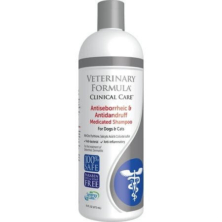 VETERINARY FORMULA Soins cliniques Medicated Shampooing pour chiens et chats séborrhéiques et antipelliculaire, 16,0 FL OZ