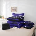 thumbnail image 6 of jejeloiu American Rugby Football 7-Piece Twin Bedding Sets,Purple Black Bedding Comforter Set For Boys Teens Reversible, 6 of 8