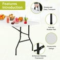 thumbnail image 4 of NiamVelo Table Pliante 8 Pi, Table Pliante Robuste, Table de Camping et de Travail, Table en Plastique pour Intérieur et Extérieur, Table Utilitaire pour Fête et Salle à Manger avec Fonction de Verrouillage, Blanc, 4 of 7