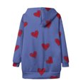 thumbnail image 5 of Women's Open Front Chunky Cardigans Knitted Print Hooded Button Down Sweaters Coat Long Sleeve Fall Tops With Pockets (XL, Purple), 5 of 5