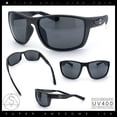 thumbnail image 2 of Choppers Wrap Sunglasses for Men UV400 Polycarbonate Lens Lightweight Sport Fit Durable Frame Driving Outdoor Eyewear Grey Metalic Frame - Black Lens, 2 of 7