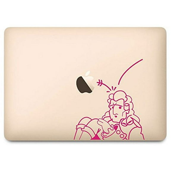 Hot Pink Isaac Newton Gravity Decal for 12" Macbook