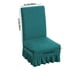 thumbnail image 3 of Funda de asiento de silla universal, gruesa y de alta elasticidad | Gran elasticidad, se adapta a la mayoría de las sillas | Decoración para cocina y comedor | Tejido de poliéster en verde, caqu, 3 of 6
