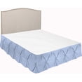 thumbnail image 2 of D.N.G. BEDDINGS 1 Piece Pinch Pleated Bed Skirt, 12 Inch Deep Pocket, 800 Thread Cotton 100% Egyptian Cotton, Queen Size (60" x 80") Inch, Solid Light Blue, 2 of 3