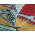 thumbnail image 4 of Ambesonne Art Quilted Bedspread Set 3 Pcs, Ship in Waves in Sea, Queen Size, Earth Yellow Teal Red, 4 of 5
