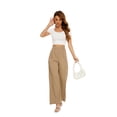 thumbnail image 2 of Pantalones anchos FUNYYZO pantalones de negocios de cintura alta para mujer, 2 of 7
