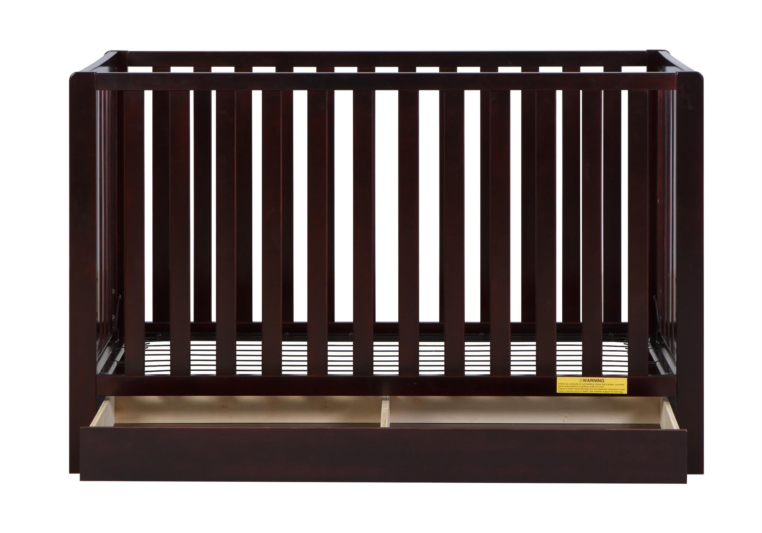 AFG Baby Furniture Emma 4-in-1 Convertible Crib with Drawer, Espresso