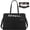 Black, variant on Laptop Bag for Women 15.10 inch Laptop Tote Briefcase Waterproof Leather Computer Bag Work Tote Bags,Dark Purple