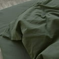 thumbnail image 4 of Green Shabby Chic Duvet Cover Queen Textured linen look Soft Prewashed, 4 of 9