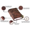 thumbnail image 2 of Diario de cuero de lobo con relieve Vintage Leather Craft & Journals Cuaderno de escritura 7x5 pulgadas, 2 of 3