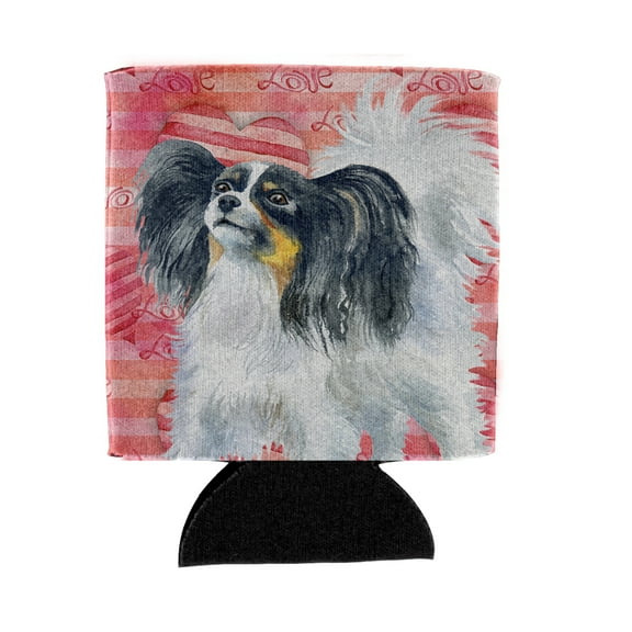 Carolines Treasures BB9744CC Papillon Love Can or Bottle Hugger  Can Hugger multicolor