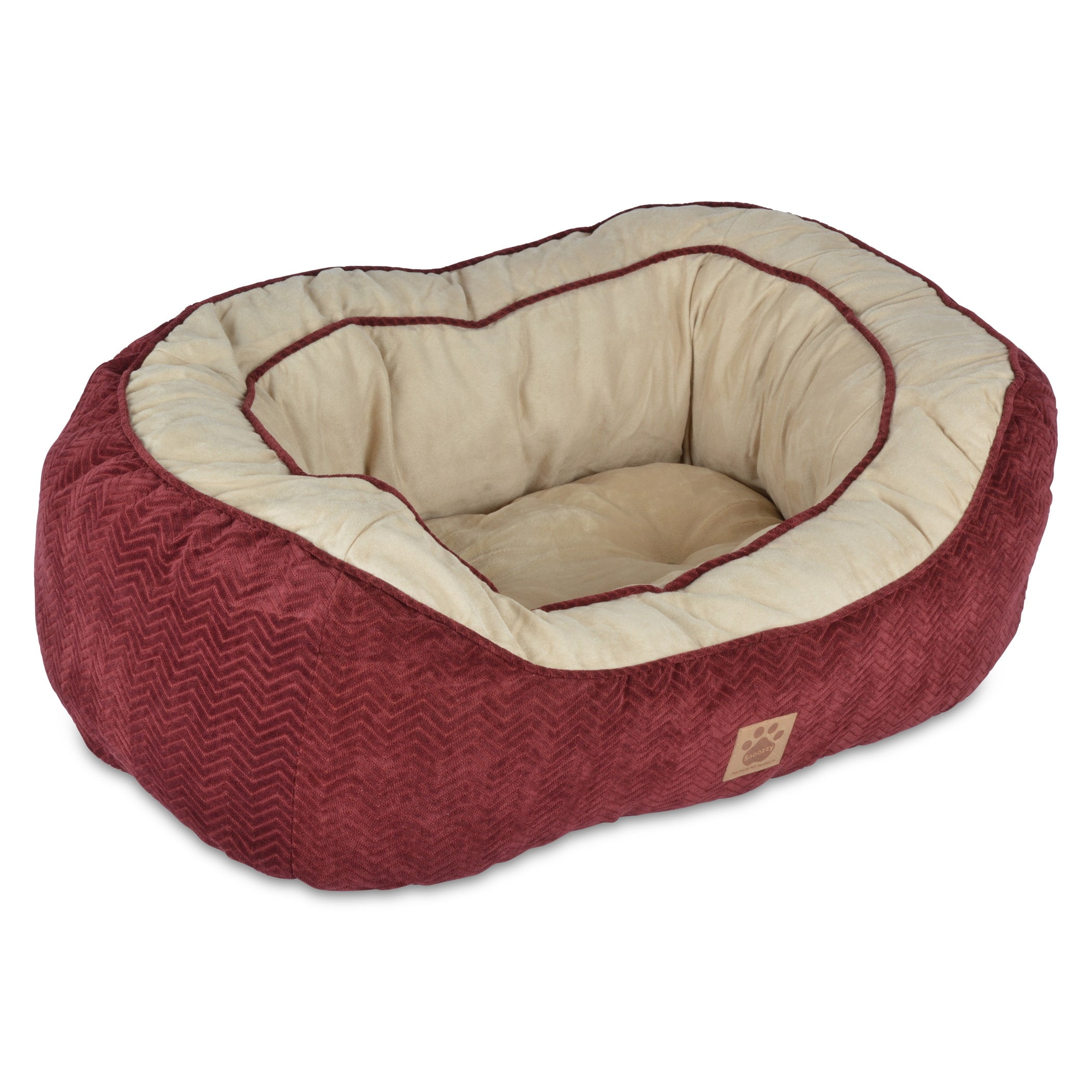 SnooZZy Burgundy Chevron Texture Daydreamer Pet Bed