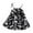 A-Black252, variant on XUELUO Little Girls Dresses Spaghetti Strap Black-White Floral Print Flared Skirts Summer Outings Casual Cool Chic Dress