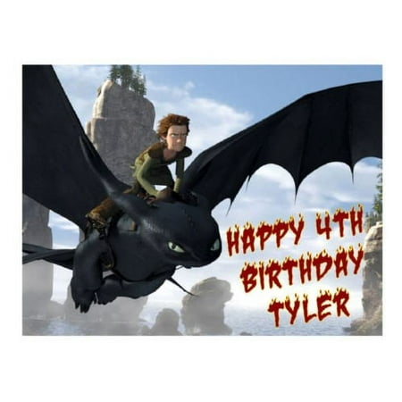 How to Train your Dragon edible cake image topper