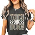 thumbnail image 3 of Camo Touchdown Football Shirt for Men Women & Teens Game Day Checkered Tailgate Graphic Tee Pepper Shirt Small, 3 of 7