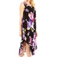 thumbnail image 3 of Sakkas Clara Women's Casual Summer Sleeveless Sundress Loose Floral Print Dress - B-Purple - One Size, 3 of 5