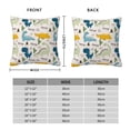 thumbnail image 2 of Pofeuu Childish Dinosaur Print Double-sided plush pillowcase Square Throw Pillow Covers Pillows Cover for Living Room Bedroom Sofa Couch Cushion Cover（No pillow core）-26"x26", 2 of 7