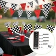 thumbnail image 6 of 22 Piece Racetrack Floor Runner Pennant Banner Checkered Flag Tear Resistant Fabric Party Set for Kids Birthday Events, 6 of 9
