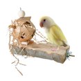 thumbnail image 1 of BeesClover Bird Perch Stand, Parrot Applewood Stand Rack With Rotating Balls Toy, Birds Hanging Chewing Toy, Rectangle Table Stands For Parrots Cockatiel Conure, 1 of 7