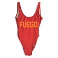 thumbnail image 4 of FUEGO Orange One Piece Swimming suit Letters Swimsuit Skinny Jumpsuits & Rompers, 4 of 4