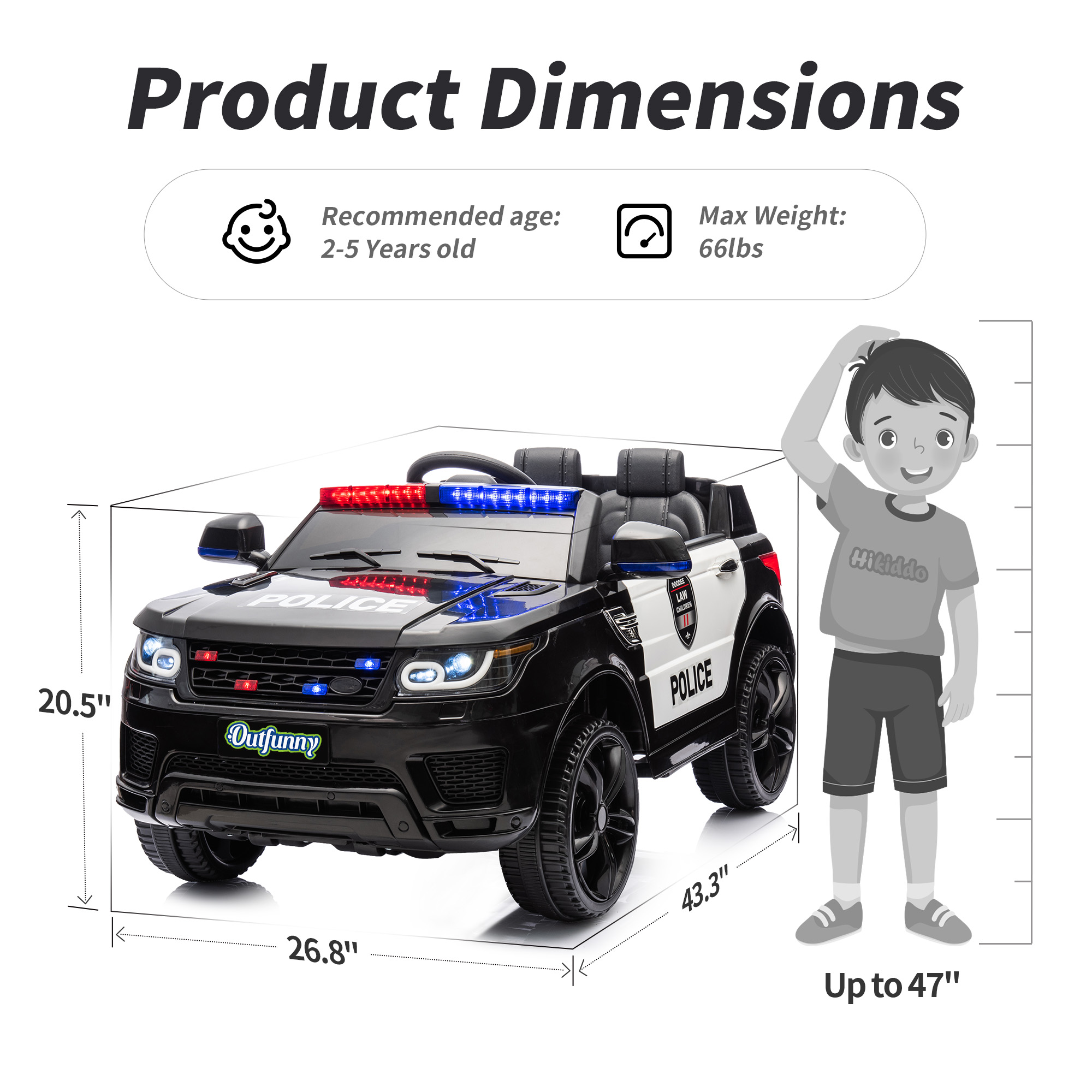 Outfunny Kids Ride on Car, Licensed Ford-Shelby F-150 12V Ride on Toy Truck for Toddlers with Remote, Trunk - Black