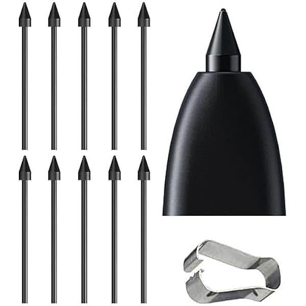 LinQingQ 10 PCS Galaxy Tab S6 Lite S Pen Soft Tips/Nibs Compatible with Galaxy Tab S6 / Galaxy Tab S6 Lite S Pen Replacement Tips/Nibs with Tools (S6/S6 Lite Black* 10)