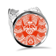 thumbnail image 1 of Red Beijing Opera Head Paper-cut Ring Adjustable Love Wedding Engagement, 1 of 3