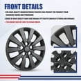 4Pcs/Set 16" Hubcaps Wheel Rims Cover For 2013-2019 NISSAN SENTRA;2011-2017 NISSAN LEAF Compatible With Steel Wheels Snap On Installation PP Material(16-Inch,BLACK MATTE)