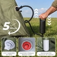 thumbnail image 5 of Zimtown 2-4 People Inflatable Tent with Hand Pump for Camping, Easy Setup Air Glamping Tents with Extra Canopy, Camping Tent for Family, Green, 5 of 13