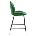 thumbnail image 4 of Modway Scoop Black Powder Coated Steel Leg Performance Velvet Counter Stool in Emerald, 4 of 7