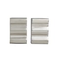 thumbnail image 6 of DecMode 3" Wave Inspired Silver Aluminum Bookends (Set of 2), 6 of 8