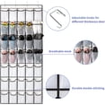 thumbnail image 2 of 35 Pockets Over the Door Shoe Organizer, Hanging Shoe Organizer for Door with 35 Mesh Pockets Large Capacity Shoe Hanging Storage Bag with 4 Metal Hooks (White-1Pack), 2 of 7