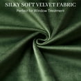thumbnail image 5 of Lapalife Velvet Curtains 2 Panels Set, 84 Inch Thermal Insulated Room Darkening Silky Velvet Curtains Back Tab Window Drapes for Bedroom, Olive Green, 5 of 8