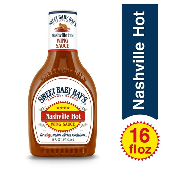 Sweet Baby Ray's Nashville Hot Wing Sauce 16 fl oz (Pack of 6)