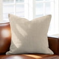 thumbnail image 3 of Cream Pillow Covers 24x24 Inch, Farmhouse Burlap Solid Beige Color Modern Linen Texture Linen Pillowcase with Invisible Zipper, Decorative Throw Pillow Covers Cushion Case for Couch Sofa Bed, 3 of 9